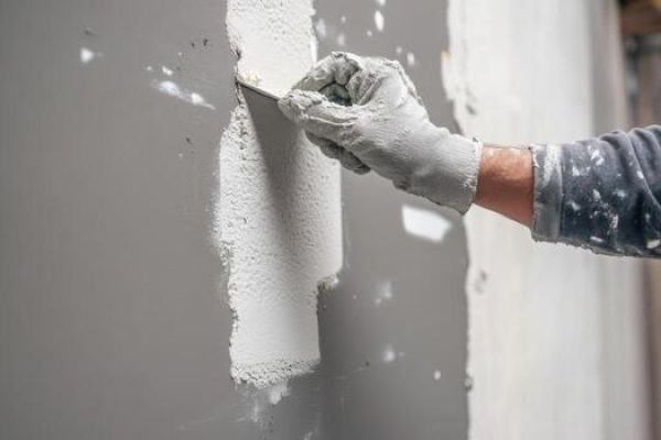 a-hand-with-a-trowel-applying-joint-compound-to-a-wall-photo